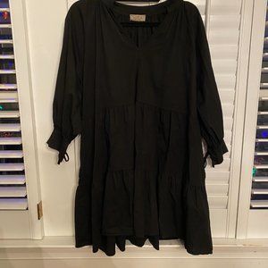 Black Dress With Pockets- Sofia Brand - Size M